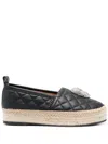 Philipp Plein Gesteppte Espadrilles In Black