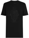 Philipp Plein Skull-embroidered Cotton T-shirt In Black