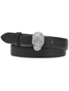 Philipp Plein Skull Leather Belt In Black