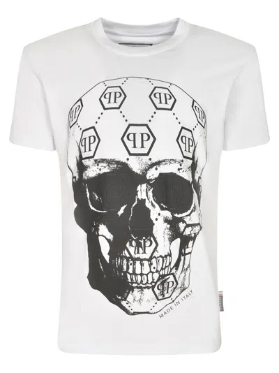 PHILIPP PLEIN SKULL LOGO T-SHIRT