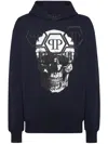 Philipp Plein Hoodie Sweatshirt Ls Skull In Blue
