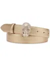 Philipp Plein Skull Metallic Leather Belt In Gold