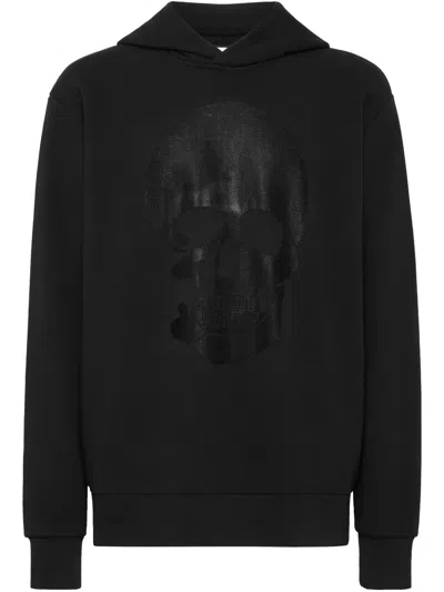 Philipp Plein Hoodie Mit Totenkopf-motiv In Schwarz