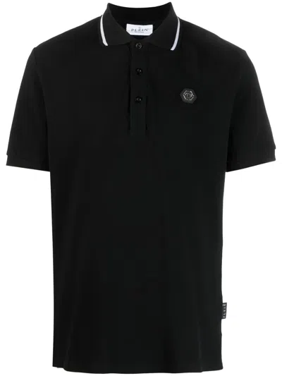 Philipp Plein Skull-pattern Polo Shirt In Black