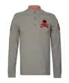 Philipp Plein Skull Pattern Polo Shirt In Gray