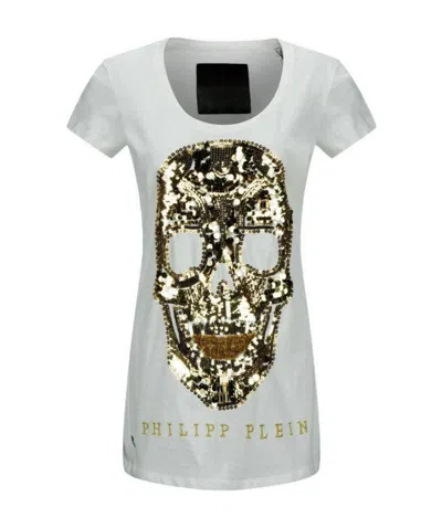 Philipp Plein Skull Pattern T-shirt In Gray