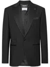 Philipp Plein Lurex Blazer Lord Fit Sartorial In Black