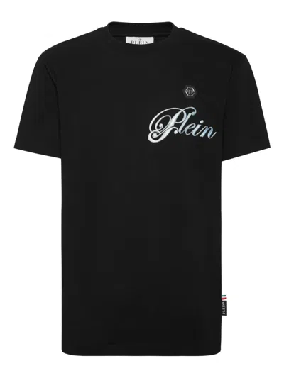 Philipp Plein Skull-print Cotton T-shirt In Black