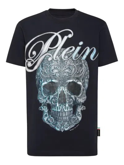 Philipp Plein Skull-print Cotton T-shirt In Black