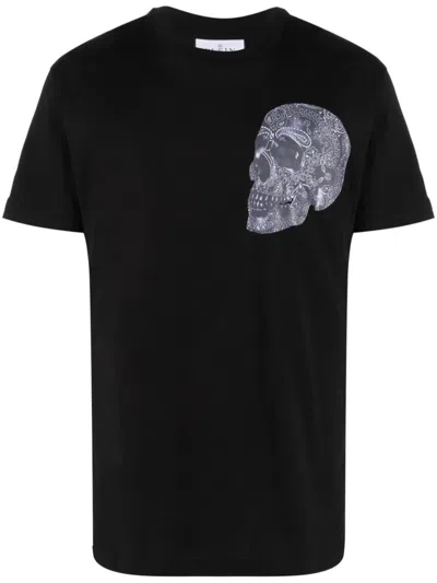 Philipp Plein Skull-print Cotton T-shirt In Black