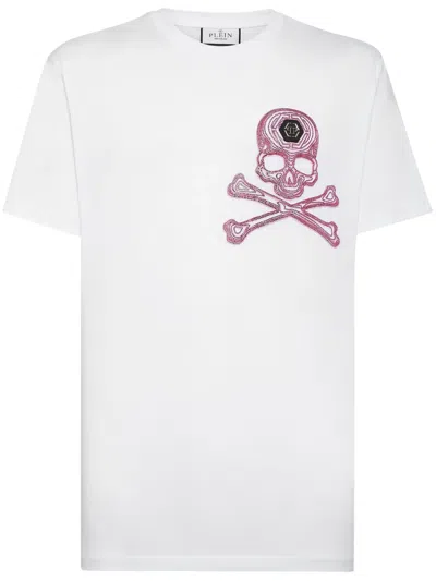 Philipp Plein Skull-print Cotton T-shirt In White