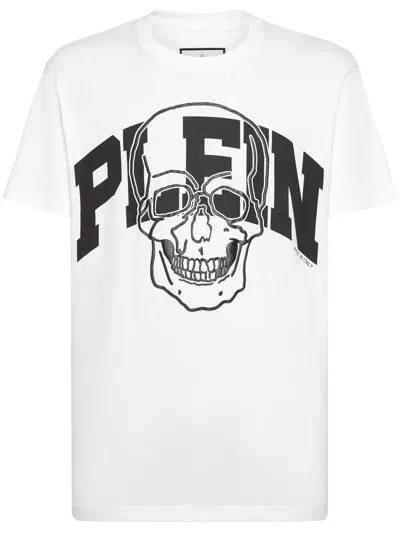 Philipp Plein Skull-print Cotton T-shirt In White
