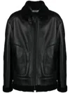 Philipp Plein Skull-print Leather Jacket In Black