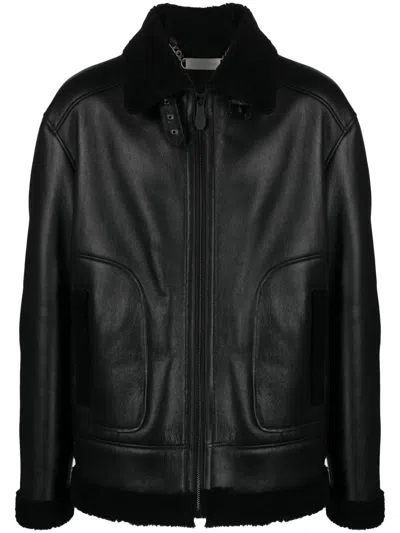 Philipp Plein Skull-print Leather Jacket In Black