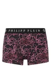 Philipp Plein Skull-print Logo-waistband Boxers In Black