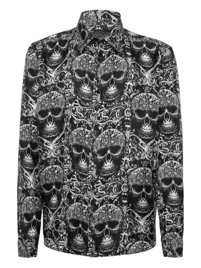 Philipp Plein Skull-print Shirt In Black