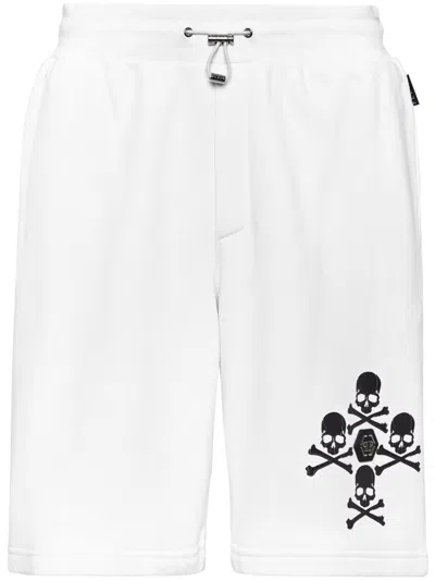 Philipp Plein Skull-print Shorts In White