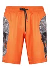 Philipp Plein Skull-print Swim Shorts In Orange