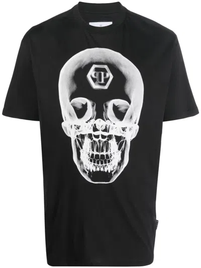 Philipp Plein Skull Print T-shirt In Schwarz