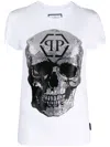 Philipp Plein Skull Print T-shirt In Weiss