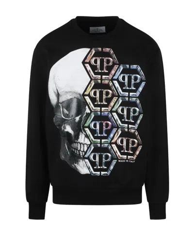 PHILIPP PLEIN PHILIPP PLEIN SKULL-PRINTED CREWNECK SWEATSHIRT
