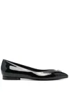 Philipp Plein Skull-stud Ballerina Shoes In Schwarz