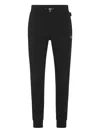 Philipp Plein Jogging Pants Iconic Drawstring Waist In Black