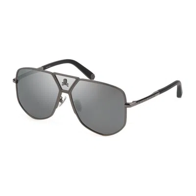 Philipp Plein Sleek Gray Sunglasses For Men By