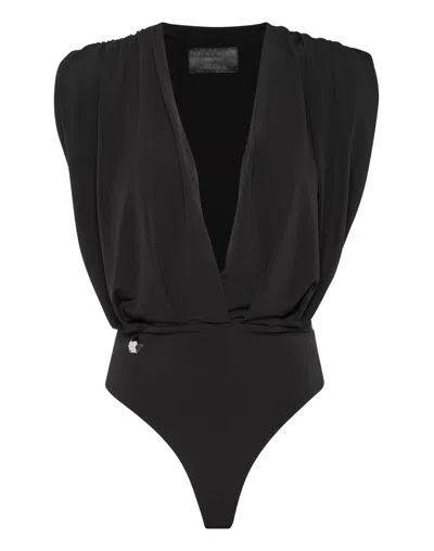 Philipp Plein Sleeveless Body In Black