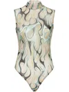 Philipp Plein Sleeveless Flame Body In Neutrals