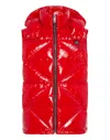 Philipp Plein Hexagon Logo-plaque Padded Gilet In Red