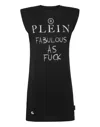Philipp Plein Sleeveless Short Dress With Crystals In Black