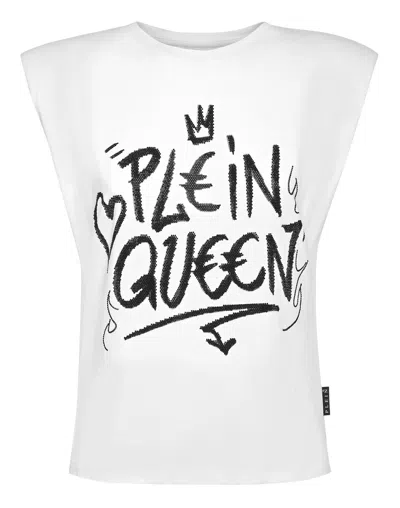 Philipp Plein Sexy Pure Crystals-embellished Sleeveless T-shirt In White