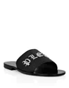 Philipp Plein Pantoletten Mit Logo In Black