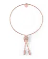 Philipp Plein Sliding $kull Crystal Cable Chain Bracelet In Gold