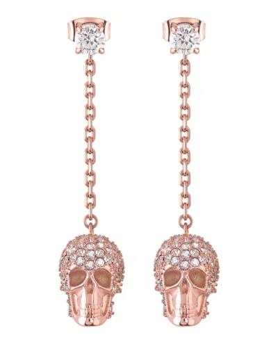 Philipp Plein Sliding $kull Crystal Dangle Earrings