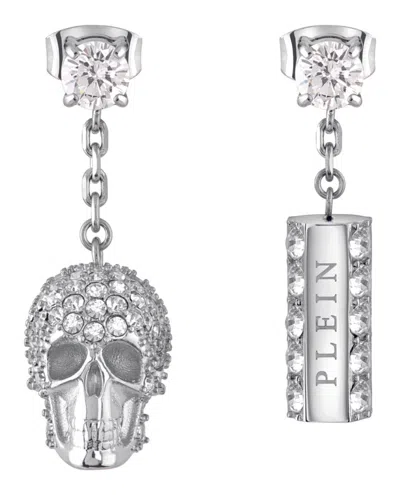 Philipp Plein Sliding $kull Crystal Dangle Earrings