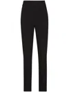 Philipp Plein Slim-cut Crepe Trousers In 黑色