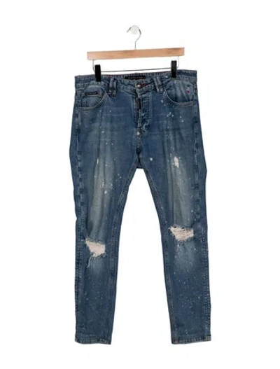 Pre-owned Philipp Plein Slim Fit Jeans In Blue
