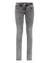 Philipp Plein Crystal-embellished High-waisted Jeans In Multi