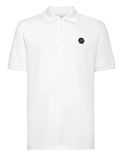 PHILIPP PLEIN SLIM FIT POLO SHIRT SS SKULLY GANG