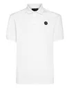 Philipp Plein Skull Pattern Short-sleeved Polo Shirt In White