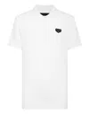 Philipp Plein Skull Pattern Short-sleeved Polo Shirt In White