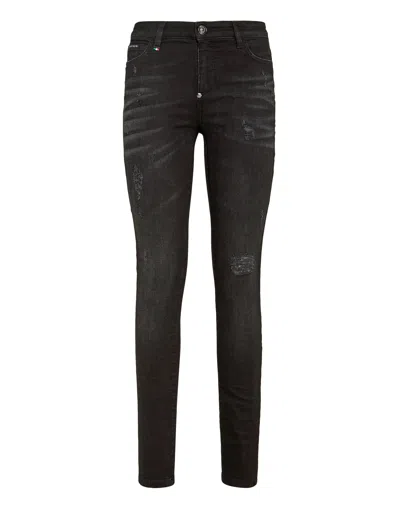 Philipp Plein Slim Fit Statement In Black