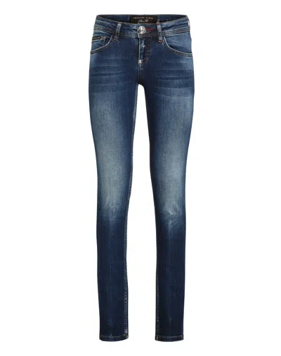 Philipp Plein Slim Fit Statement In Blue