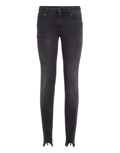 Philipp Plein Slim Fit "zipper" In Multi