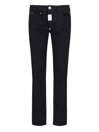 Philipp Plein Slim Jeans In Black  
