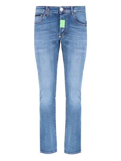Philipp Plein Slim Jeans In Blue