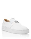 Philipp Plein Hexagon Low Slip-on Sneakers In White
