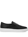 Philipp Plein Slip-on Leather Sneakers In Blue